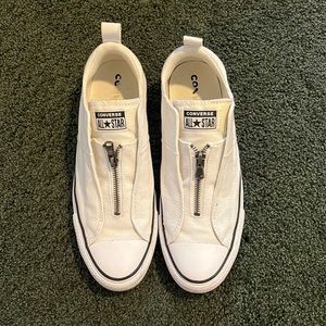 White zip up converse